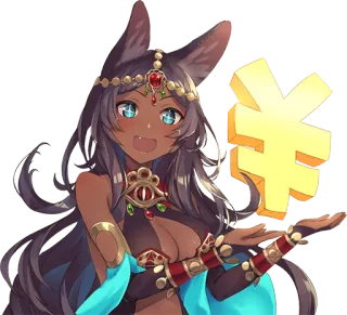 💰 Anime, Kemonomimi, Personnage, Fantasy, Art numérique telegram sticker