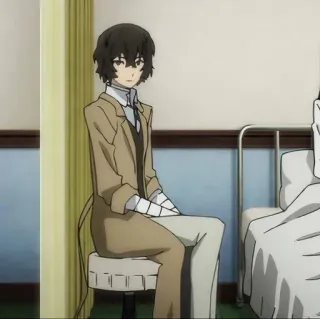 🕋 Osamu Dazai Bungou Stray Dogs Anime, Dazai, Osamu Dazai, Bungou Stray Dogs, Charakter, Sitzend telegram sticker