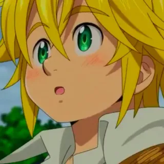 😮 Meliodas Seven Deadly Sins Аниме, Мелиодас, Семь смертных грехов, Мультфильм, Персонаж, Наклейка telegram sticker