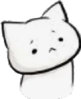 🙁 cat, white cat, cute, animal telegram sticker