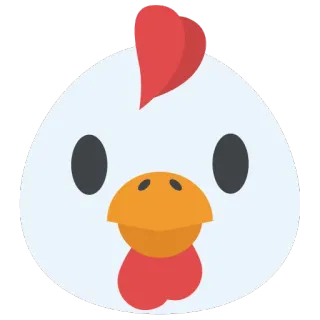 🐔 poulet, animal, oiseau, animal de ferme, volaille, coq whatsapp sticker