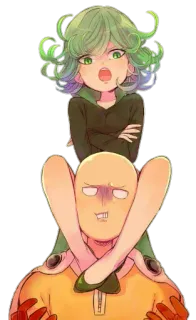 😵 Tatsumaki One-Punch Man one-punch man, тацумаки, аниме, мультфильм, иллюстрация, персонаж, фанарт whatsapp sticker