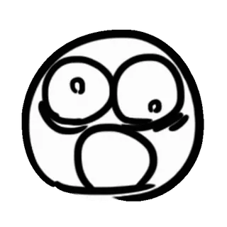 ⭐ schockiertes Gesicht, Cartoon, Ausdruck, Emotion, Überraschung, lustig whatsapp sticker