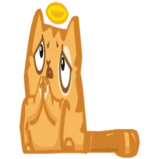 😇 cat, angel, halo, praying, cute, sticker telegram sticker
