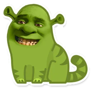 🤢 Shrek Shrek, raksasa, hijau, kartun, lucu, meme telegram sticker