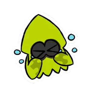 😢 lula, chorando, lágrimas, desenho animado, verde telegram sticker