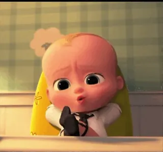 ☺️ Boss Baby The Boss Baby Nhóc Trùm, hoạt hình, phim hoạt hình, em bé, ngón giữa whatsapp sticker