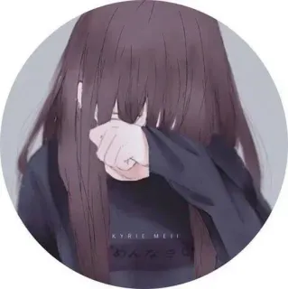 🥺 KYRIE MEII dziewczyna anime, płacz, smutny, emocjonalny, manga, kyrie meii telegram sticker