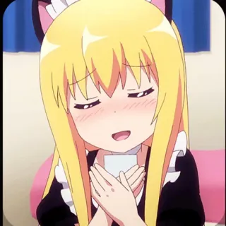 🥢 Аниме, Мультфильм, Девушка-кошка, Каваи, Милый telegram sticker