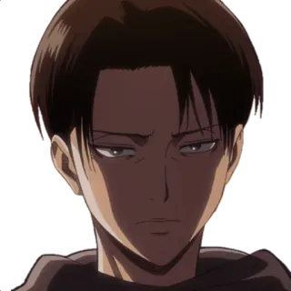 😠 Levi Ackerman Attack on Titan anime, character, portrait, levi, attack on titan telegram sticker