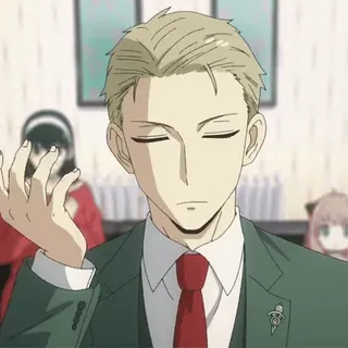 🥂 Loid Forger Spy x Family Anime, Szpieg, Agent, Garnitur, Postać, Blond telegram sticker