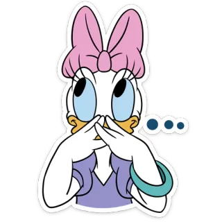 🤔 Daisy Duck мультфильм, Дисней, утка, женский, персонаж telegram sticker