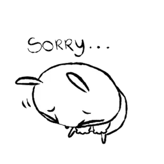 💞 SORRY... lo siento, disculpa, mono, dibujos animados, emocional, triste whatsapp sticker