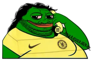 🍔 Pepe the Frog 밈, 페페, 개구리, 첼시, 전화 telegram sticker