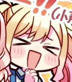 ❤️ 小声 anime, cute, blond, expression, japanese telegram sticker