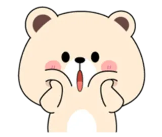 ❤ 곰, 귀여운, 만화, 카와이, 동물, 스티커 telegram sticker