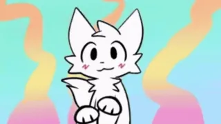 🌟 mèo, hoạt hình, dễ thương, động vật, nhân vật, trắng telegram sticker