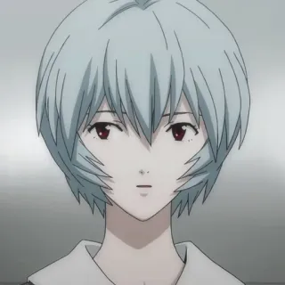 😶 Rei Ayanami Neon Genesis Evangelion Anime, Manga, Rei Ayanami, Neon Genesis Evangelion, Personaje, Ilustración telegram sticker