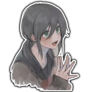 😌 อนิเมะ, มังงะ, การ์ตูน, ตัวละคร, ผู้หญิง, สติกเกอร์ telegram sticker