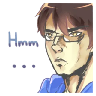 😀 Hello there greeting, hello, man, glasses, portrait, friendly telegram sticker