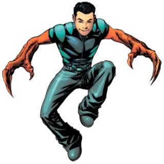 🧟‍♂ comic book, superhero, mutant, claws, monster, transformed, orange, fictional character telegram sticker