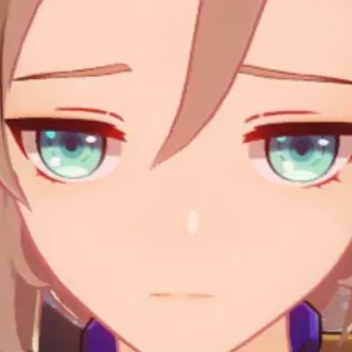 😔 Albedo Genshin Impact อัลเบโด้, เก็นชิน อิมแพ็ค, วิดีโอเกม, สไตล์อนิเมะ, เศร้า, อีโม telegram sticker