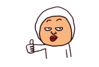 😐 Kciuk w górę, Akceptacja, Kreskówka, Zgoda, OK telegram sticker