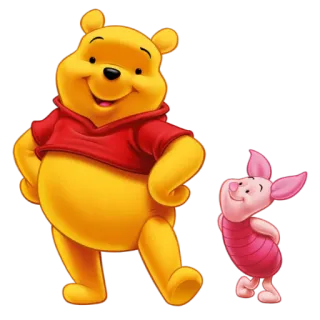 😌 Winnie the Pooh desenho animado, animal, leitão, urso, amizade, disney telegram sticker