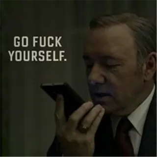 🖕 GO FUCK YOURSELF. offensive, swearing, insult telegram sticker