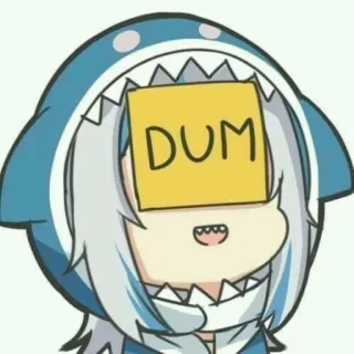 🦈 DUM sticker, hai, süß, lustig, figur, anime telegram sticker