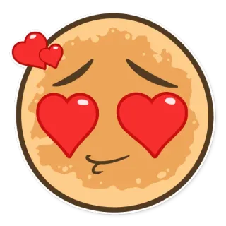 😍 Biểu tượng cảm xúc, Tình yêu, Mắt hình trái tim, Nhãn dán, Lãng mạn, Phim hoạt hình telegram sticker