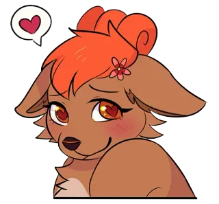 😳 собака, милый, животное, сердце, любовь, пушистый, мультфильм telegram sticker