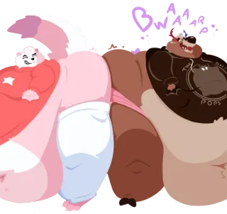🍑 GAAAAHH! Cartoon, Anthropomorph, Tier, Groß, Süß, Lustig telegram sticker