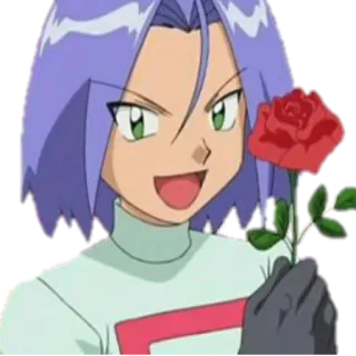 🌹 James Pokemon покемон, аниме, персонаж, роза, команда р telegram sticker