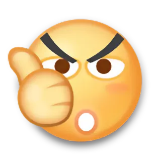 👍 emoji, thumb up, thumbs up, disapproval, negative, gesture, expression telegram sticker