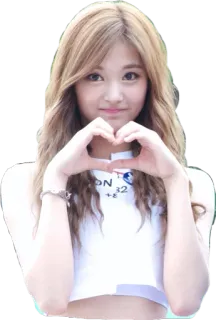 😊 donna, cuore, amore, k-pop, celebrità, asiatica, gesto telegram sticker