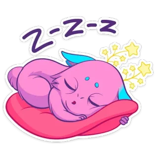 😴 Z-Z-Z śpiący, słodki, śpi, kawaii, zzz, drzemka whatsapp sticker