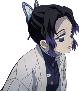 🙂 Shinobu Kocho Demon Slayer anime, demon slayer, shinobu kocho, butterfly, cartoon whatsapp sticker