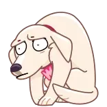 😨 cão, desenho animado, animal de estimação, triste, animal whatsapp sticker