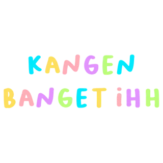 🥺 KANGEN BANGET IHN testo, indonesiano, desiderio, carino whatsapp sticker