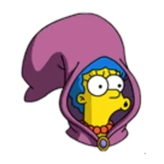 😲 Marge Simpson The Simpsons marge simpson, the simpsons, cartoon, character, funny, hood telegram sticker