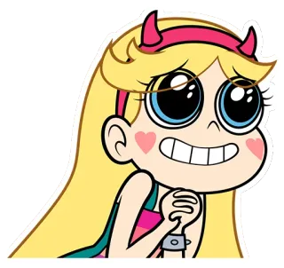 😇 Star Butterfly Star vs. the Forces of Evil Cartoon, Magie, Prinzessin, animiert, Stern whatsapp sticker