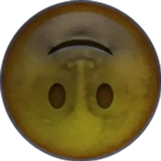 🙃 вверх ногами, Эмодзи, грустный, желтый telegram sticker