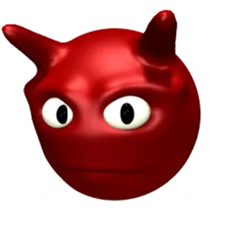 👿 恶魔, 红色, 卡通, 吉祥物 telegram sticker