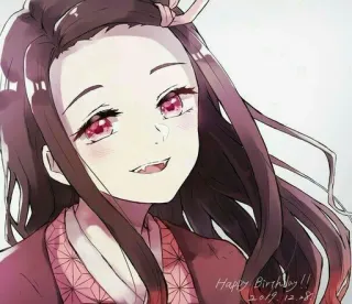 ⛓ Nezuko Kamado Demon Slayer Happy Birthday!!
2019.12.28 Anime, Manga, Demon Slayer, Nezuko Kamado, Ulang Tahun, Kartun, Fanart, Ilustrasi telegram sticker