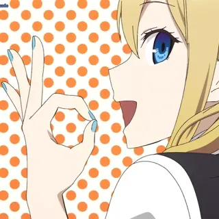 👌 Anime, Mädchen, Okay-Zeichen, Handgeste telegram sticker