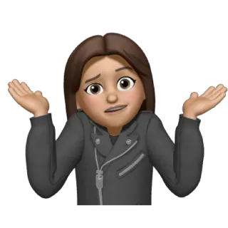 ❤️ emoji, dando de ombros, mulher, incerta whatsapp sticker