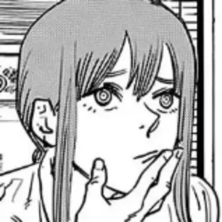 🐚 Makima Chainsaw Man anime, manga, chainsaw man, makima, character, woman, worried telegram sticker