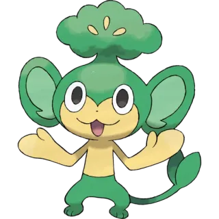 🐉 Pansage Pokemon pokemon, pansage, monkey, green telegram sticker