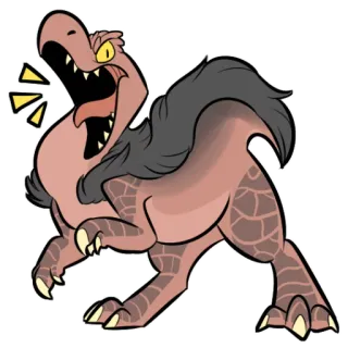 🦖 dinosaur, cartoon, animal, illustration, prehistoric, creature whatsapp sticker